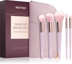 Notino Charm Collection Make-up Brush Set With Cosmetic Pouch