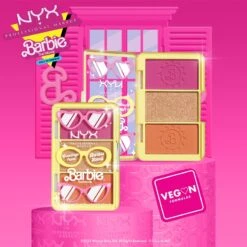 NYX Professional Makeup Barbie Mini Cheek Palette -Bobbi Brown || Lancome || Clinique Soldes Magasin nyx professional makeup barbie mini cheek palette palette denlumineurs et de blushs 2