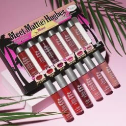 TheBalm Meet Matt(e) Hughes Mini Kit Miami -Bobbi Brown || Lancome || Clinique Soldes Magasin thebalm meet matte hughes mini kit miami kit de rouges a levres liquides pour un effet longue tenue 5